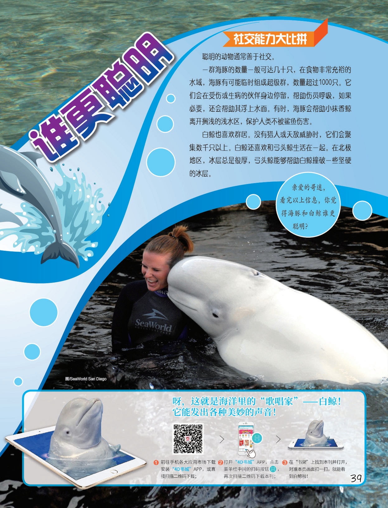 名刊科普精选:《小哥白尼野生动物》——海豚vs白鲸,谁更聪明